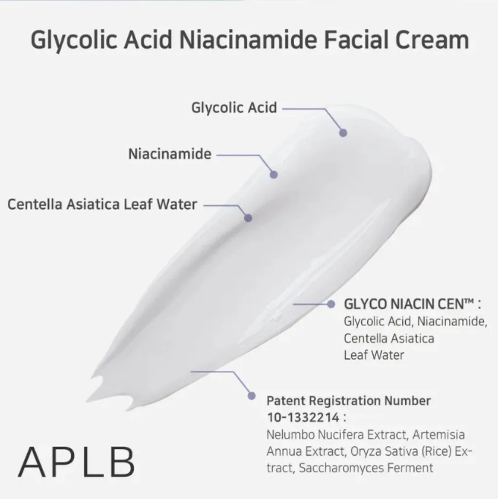 APLB Glycolic Acid Niacinamide Facial Cream 55ml 4