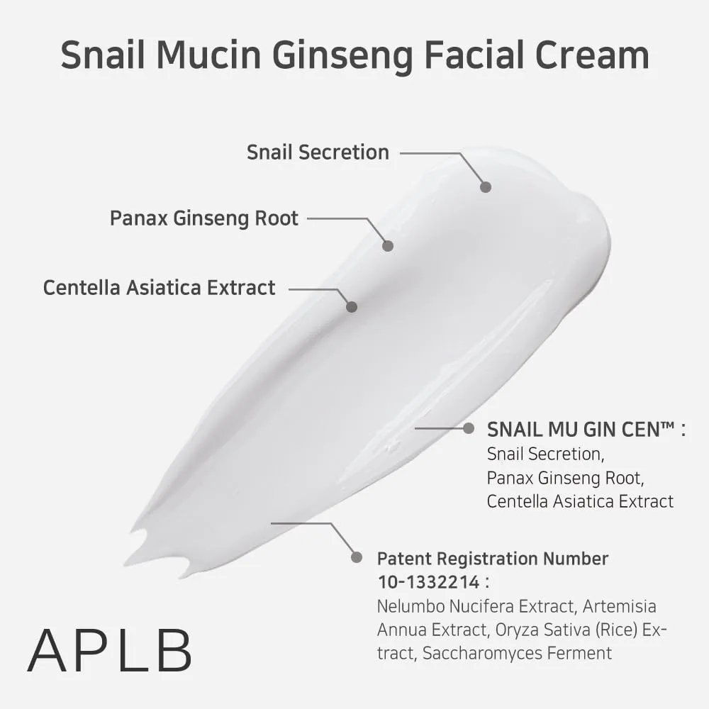 APLB SNAIL MUCIN GINSENG FACIAL CREAM 55ml 4