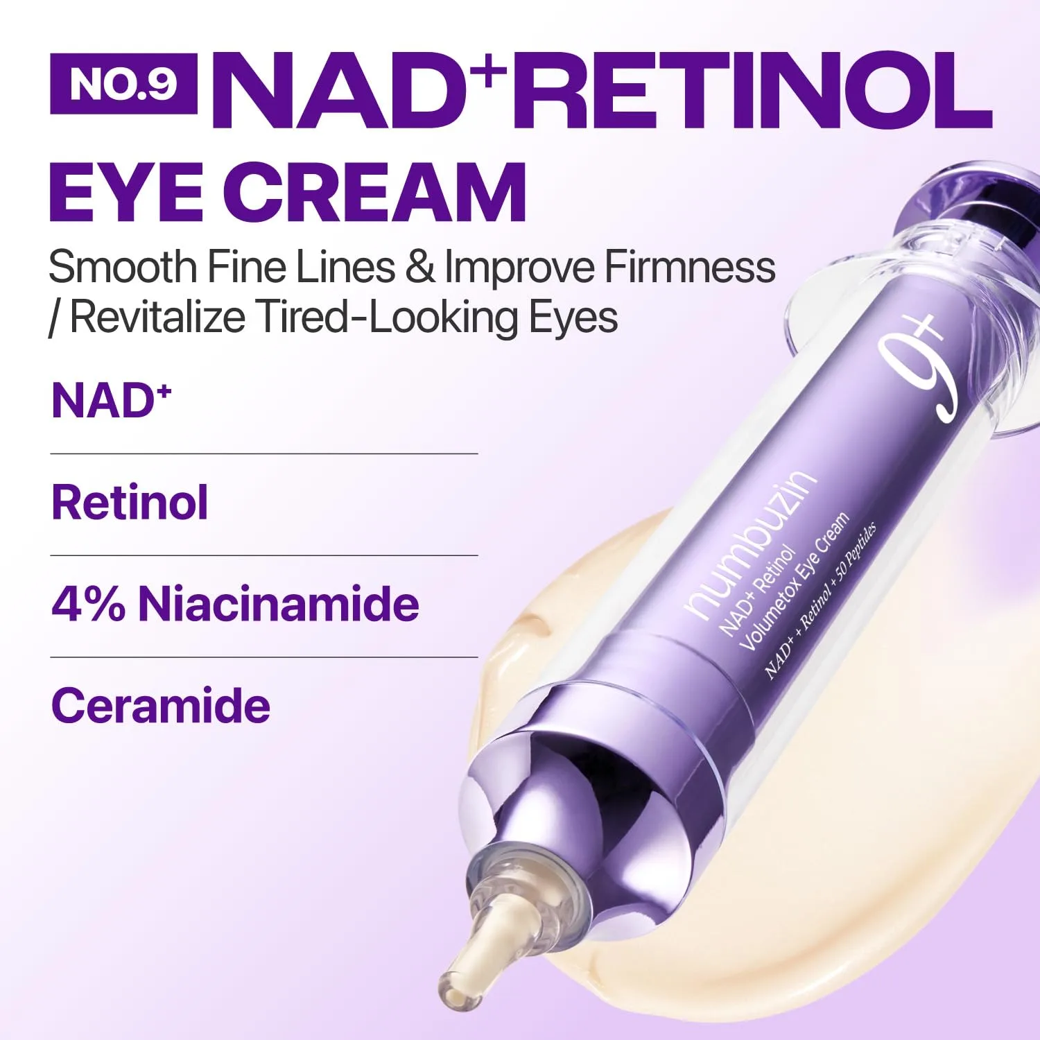 numbuzin No.9 NAD+ Retinol Volumetox Eye Cream 10ml 2