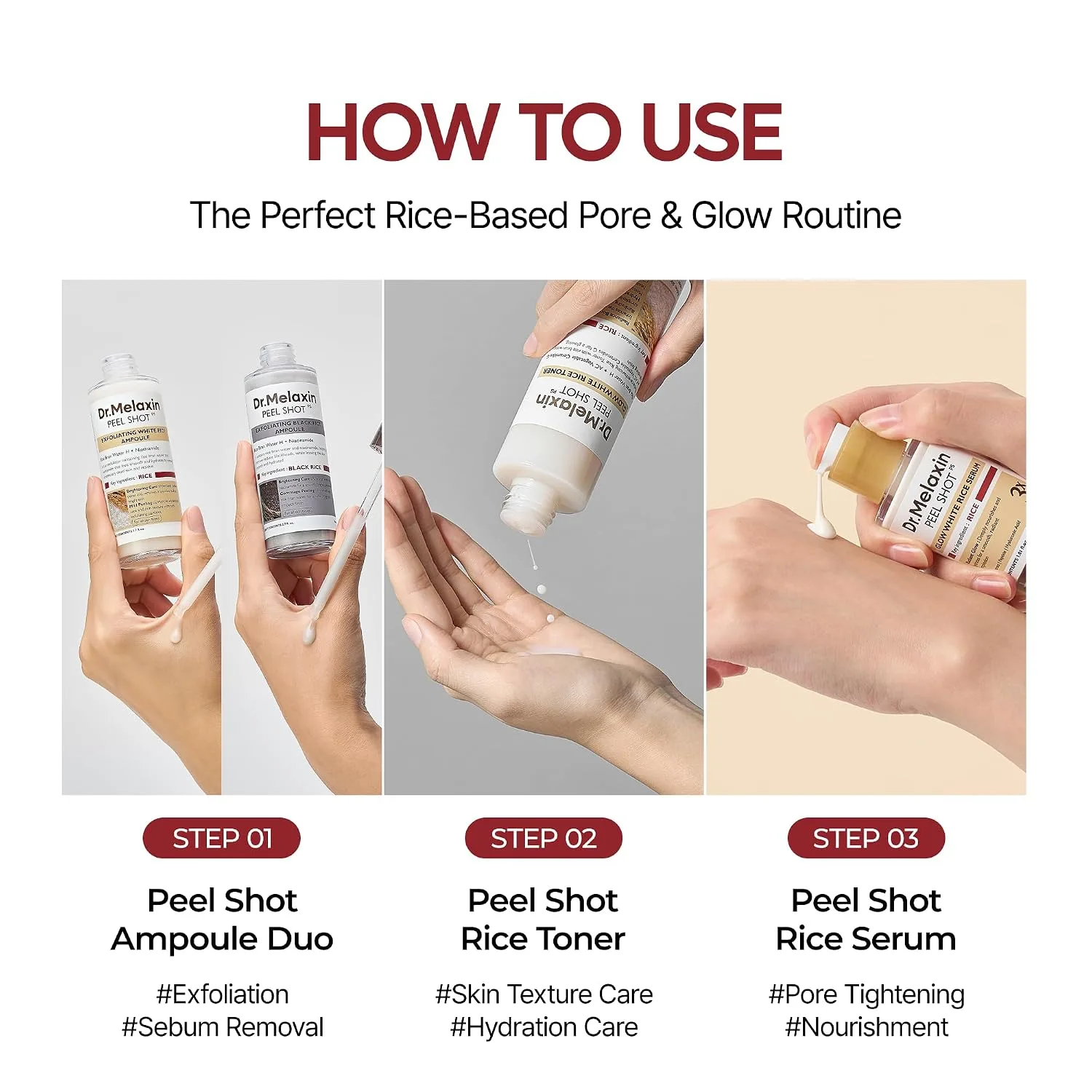 Dr.Melaxin PEEL SHOT GLOW WHITE RICE SERUM 30ml 6