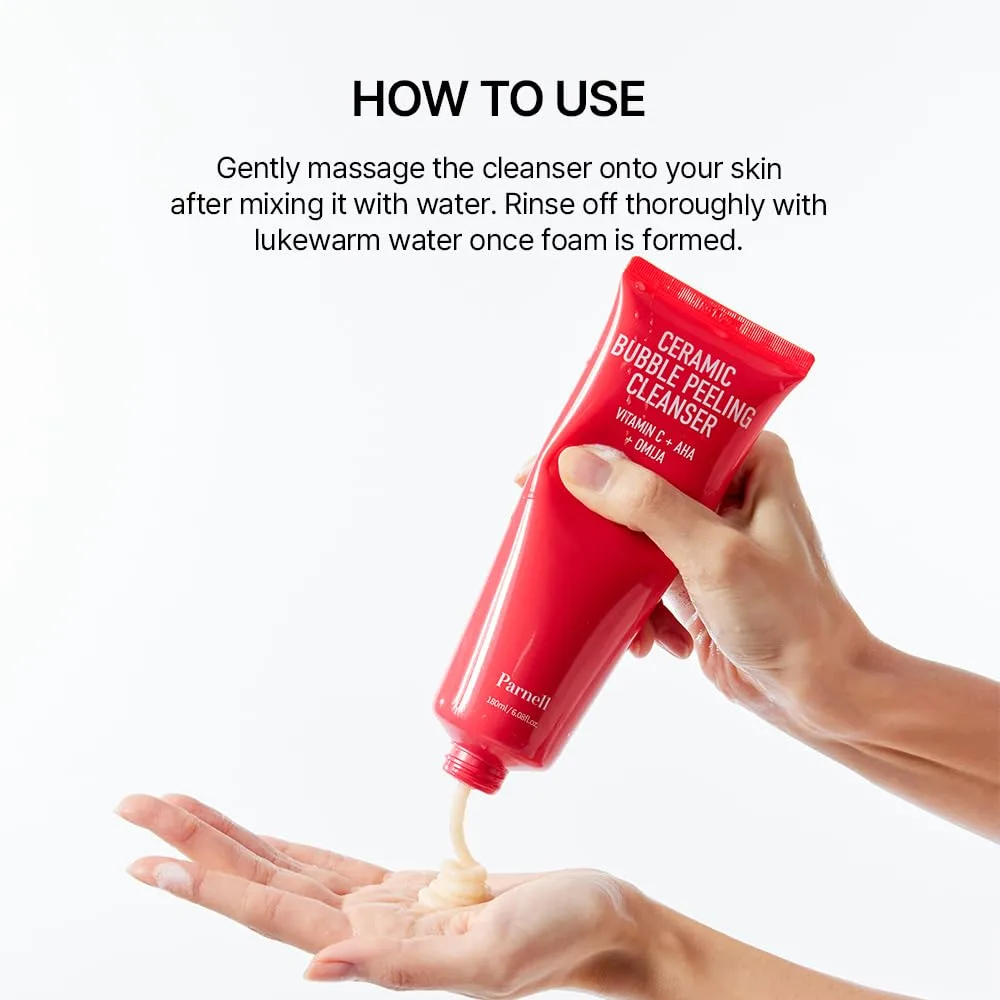 Parnell AHA OMIJA CERAMIC BUBLE PEELING CLEANSER 180ml 8