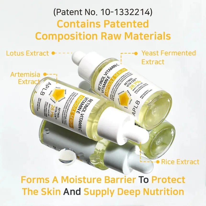 APLB Retinol Vitamin C Vitamin E Ampoule Serum 40ml 9