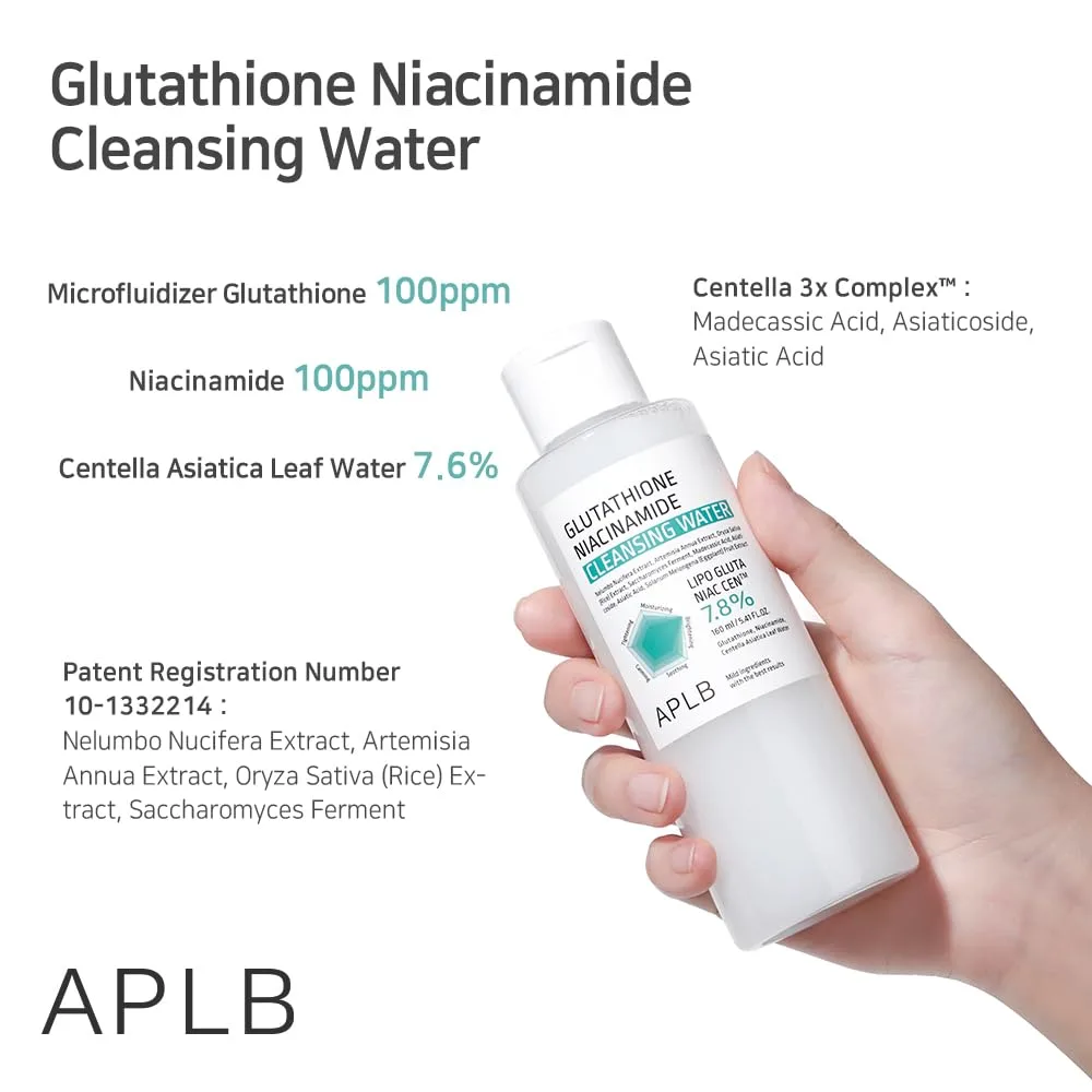 APLB Glutathione Niacinamide Cleansing Water 160ml 4