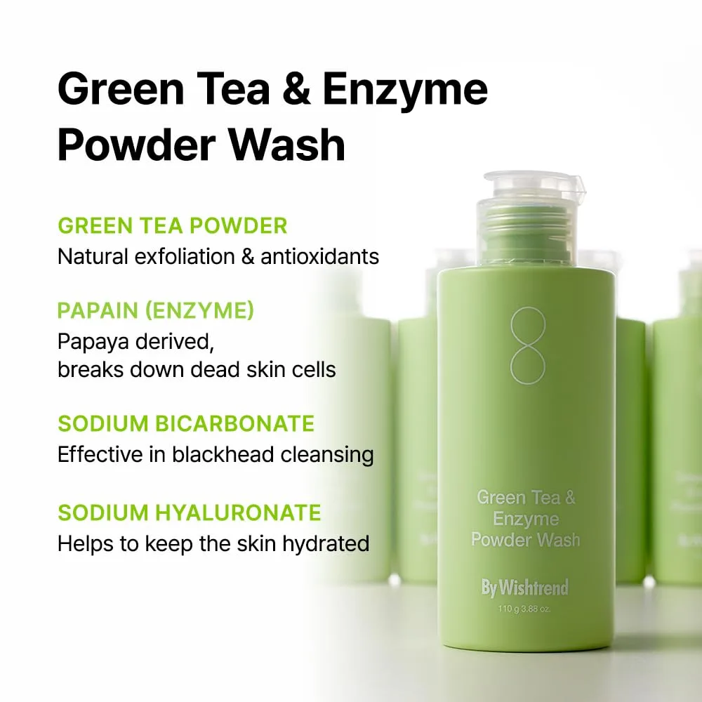 By Wishtrend Green Tea & Enzyme Powder Wash 110g 4
