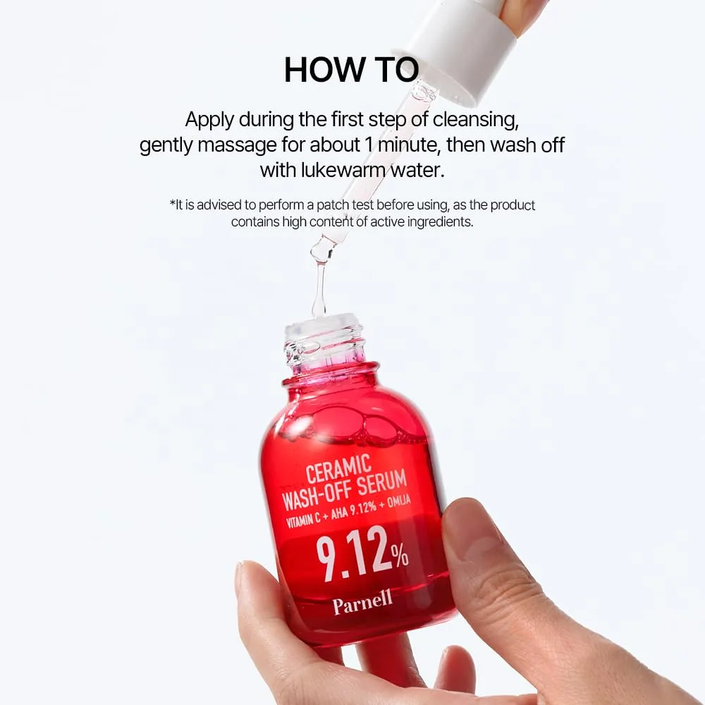Parnell AHA 9.12 OMIJA CERAMIC WASH-OFF SERUM 30ml 6