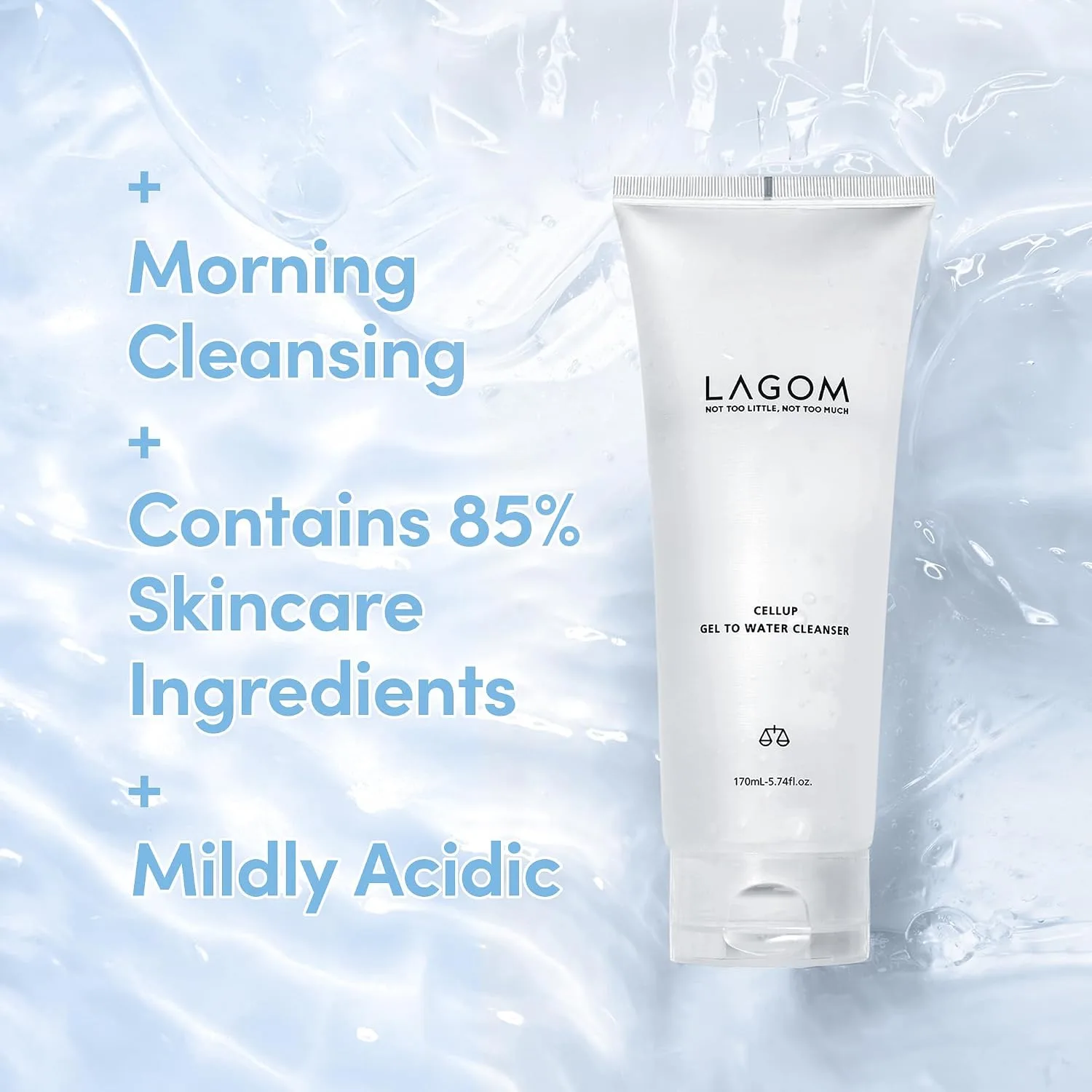 LAGOM Cellup Gel To Water Cleanser 170ml 2