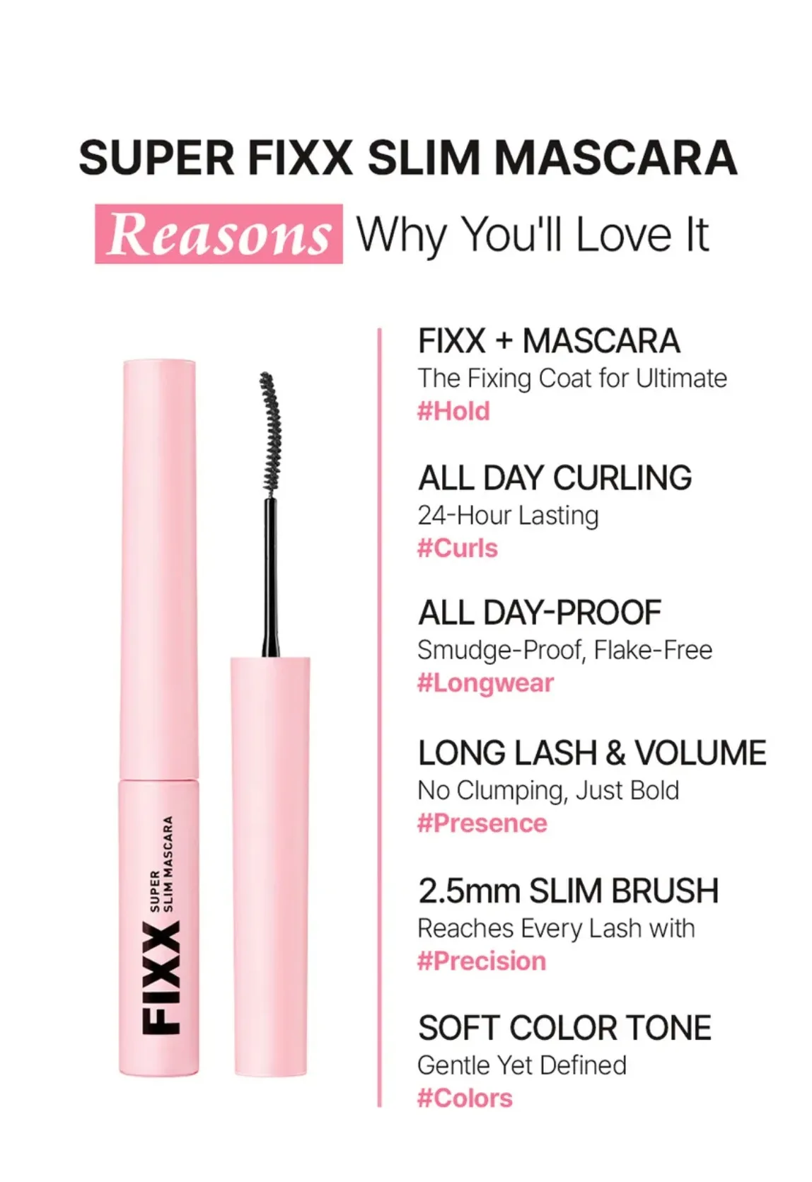 So Natural Super Fixx Slim Mascara, Soft Rosy 4