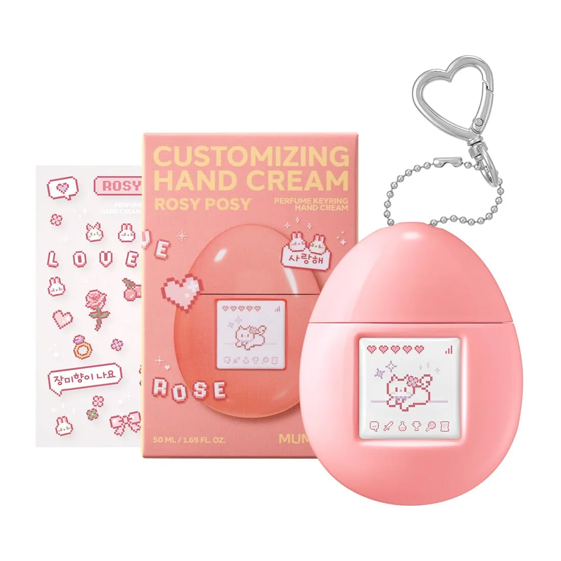 MUMCHIT Perfume Keyring Hand Cream 50ml #Rosy Posy