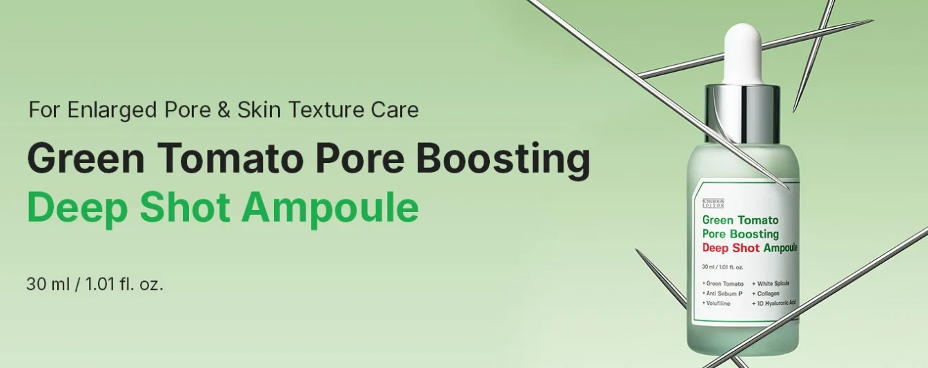 Sungboon Editor Green Tomato Spicule Pore Boosting Ampoule 30ml 2