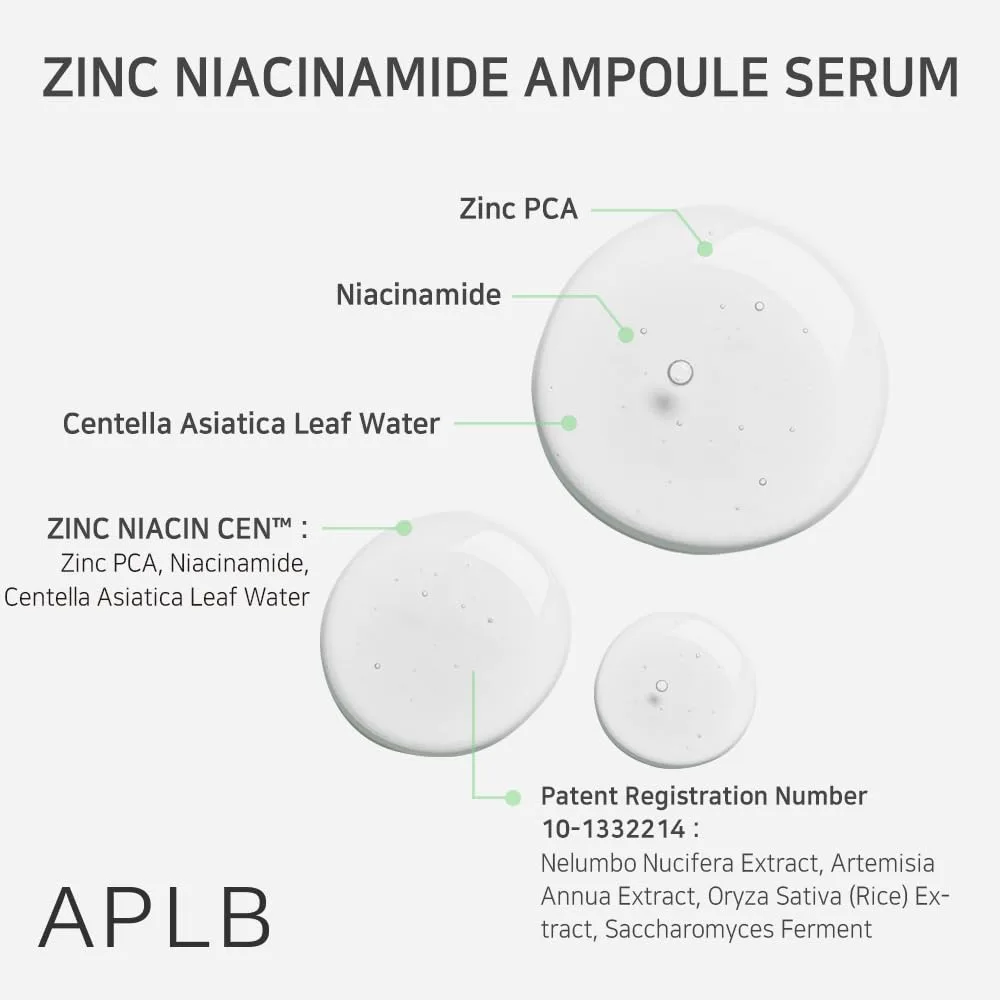 APLB ZINC NIACINAMIDE AMPOULE SERUM 40ml 4
