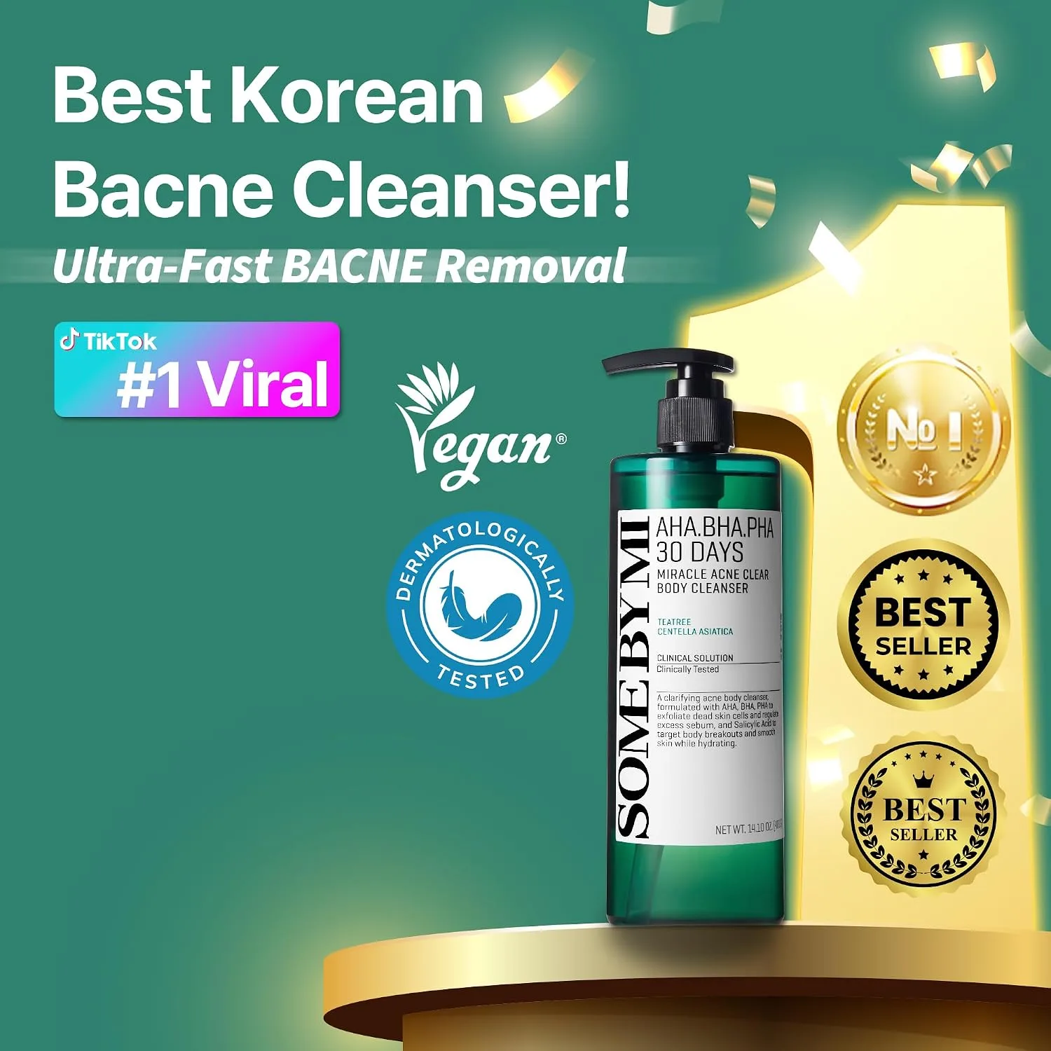 SOME BY MI AHA BHA PHA 30 Days Miracle Acne Clear Body Cleanser 400g 2