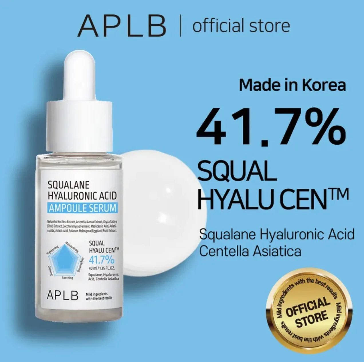 APLB SQUALANE HYALURONIC ACID AMPOULE SERUM 40ml 5