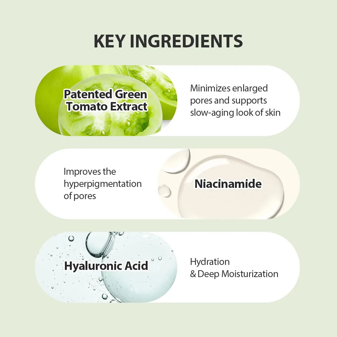 Sungboon Editor Green Tomato Pore minimizing Ampoule+ 30ml (Renewed).jpg 4