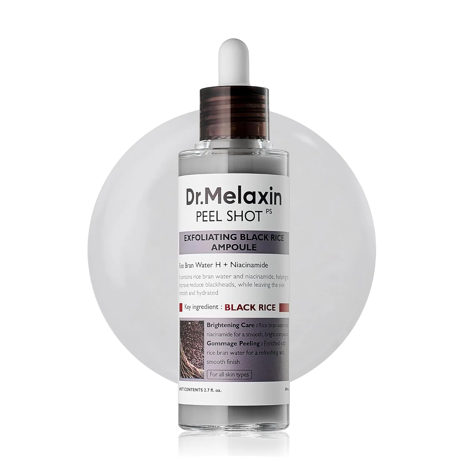 Dr.Melaxin PEEL SHOT EXFOLIATING BLACK RICE AMPOULE 80ml