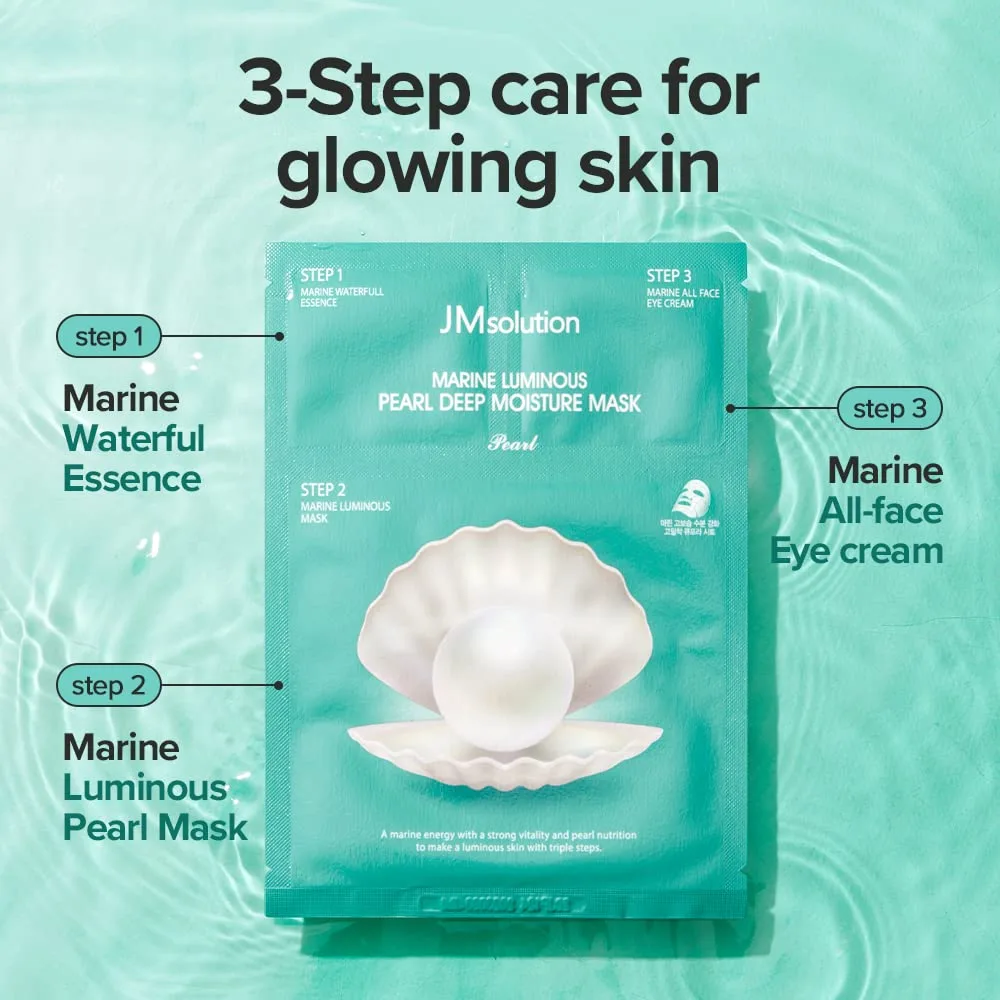 JMSOLUTION MARINE LUMINOUS PEARL DEEP MOISTURE MASK PLUS 1ea 3