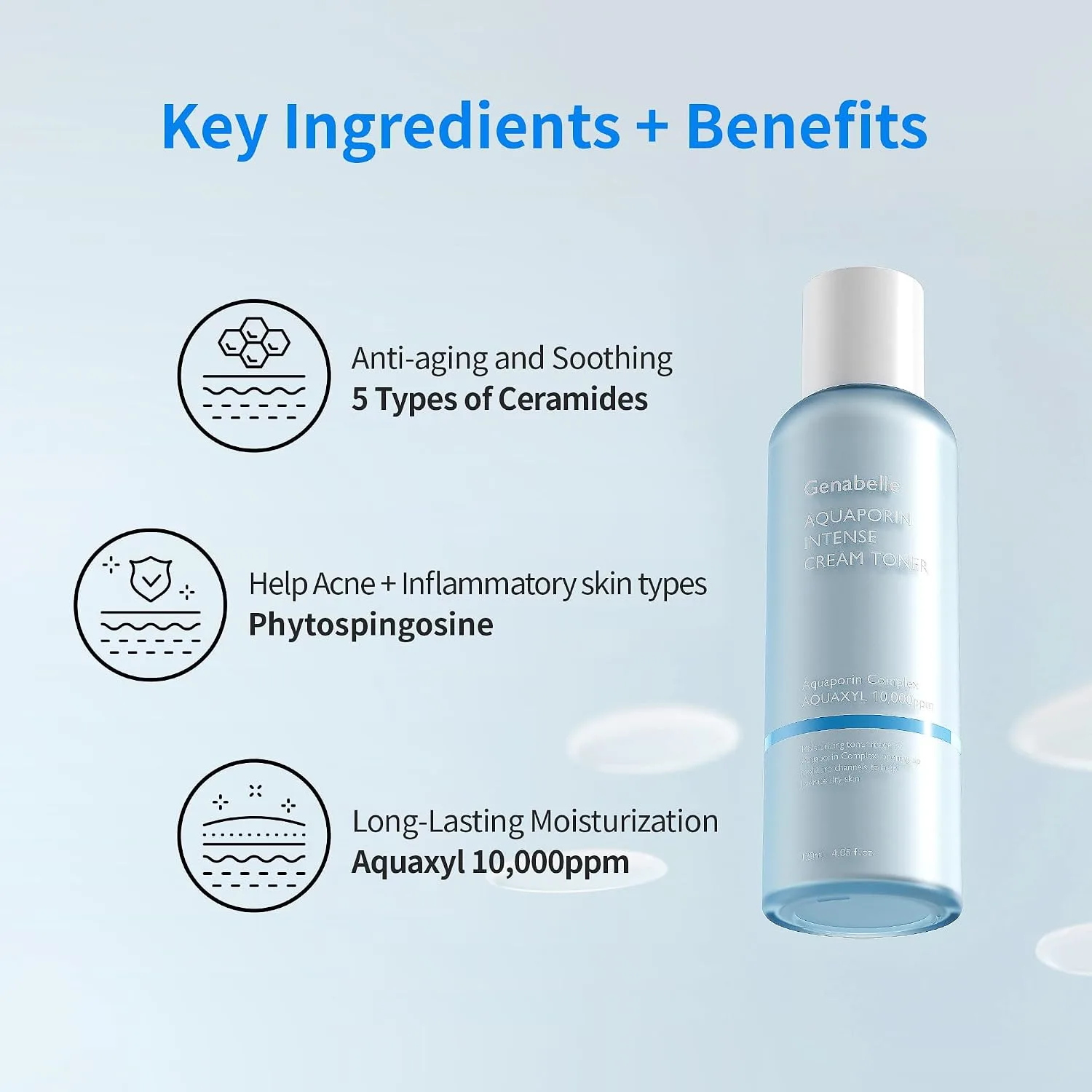 Genabelle Aquaporin Intense Cream Toner 120ml 4