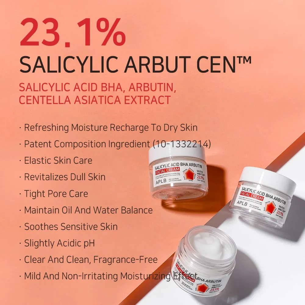 APLB Salicylic Acid BHA Arbutin Facial Cream 55ml 3
