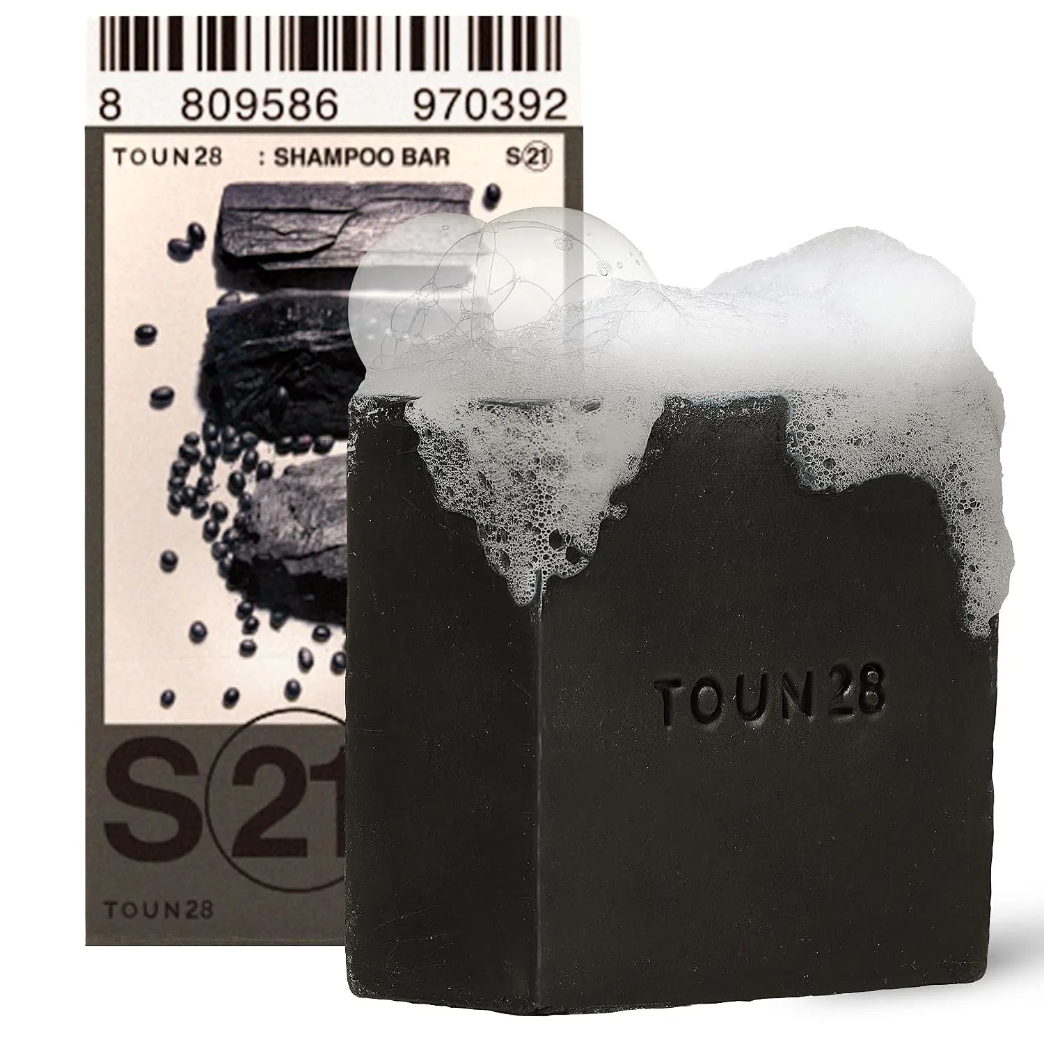 TOUN28 S21 Black Soybean + Charcoal Hair Soap 100g