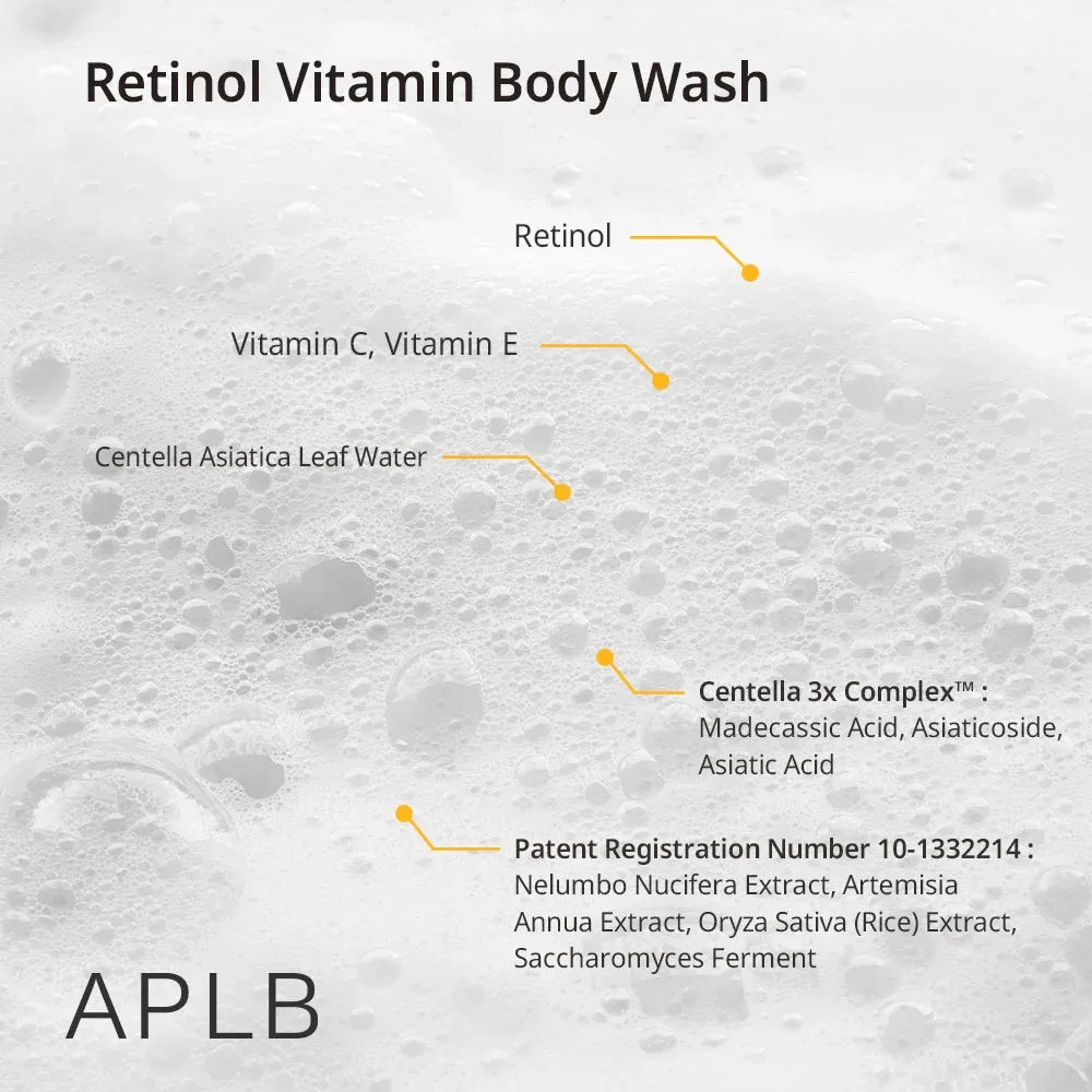 APLB RETINOL VITAMIN C VITAMIN E BODY WASH 300ml 4