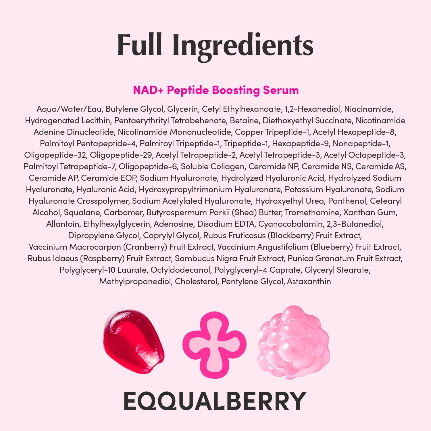 EQQUALBERRY NAD+ PEPTIDE BOOSTING SERUM 30ml/NAD+PEPTIDE 9