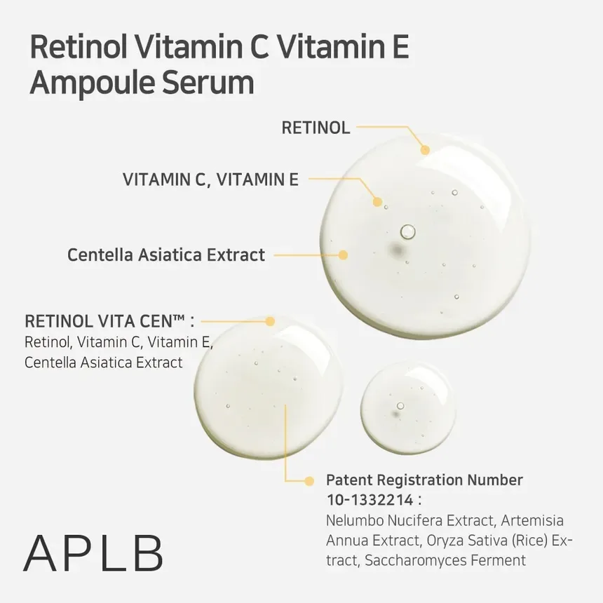 APLB Retinol Vitamin C Vitamin E Ampoule Serum 40ml 3