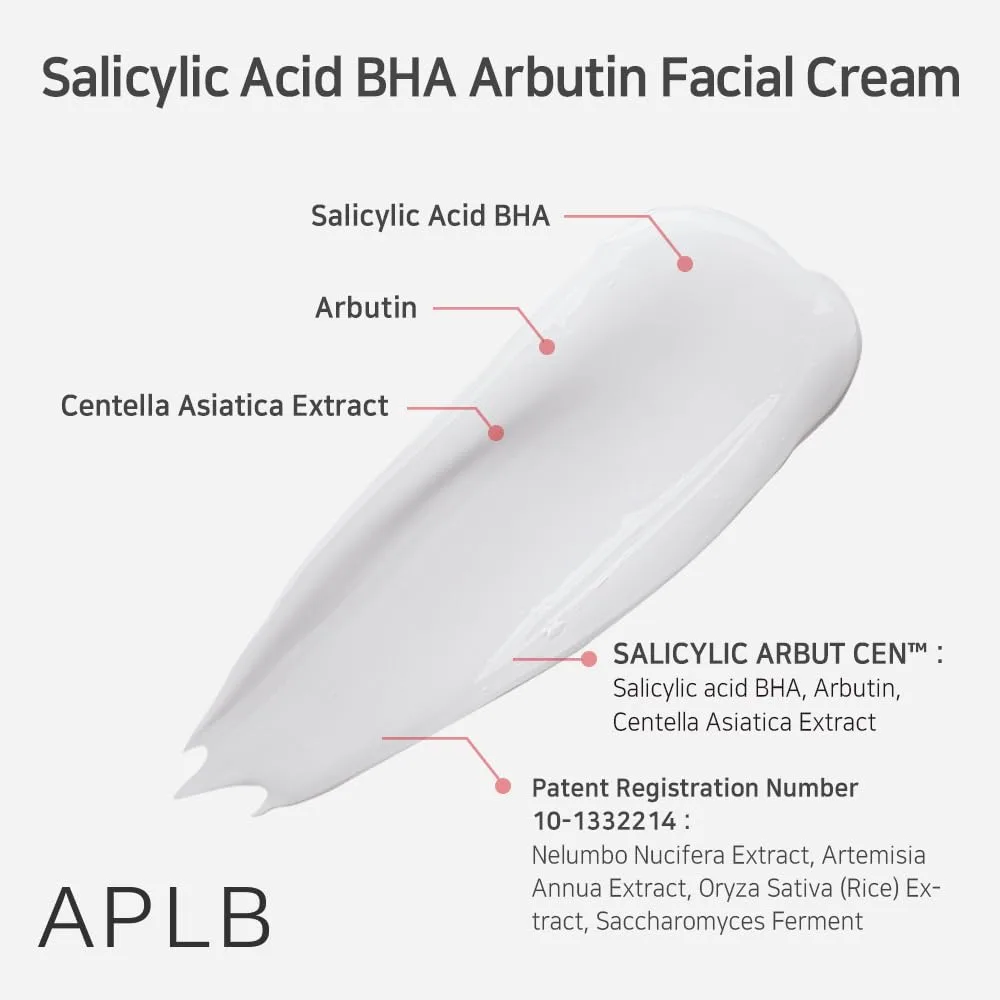 APLB Salicylic Acid BHA Arbutin Facial Cream 55ml 4