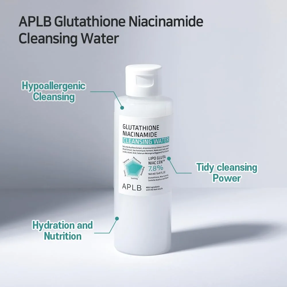 APLB Glutathione Niacinamide Cleansing Water 160ml 6
