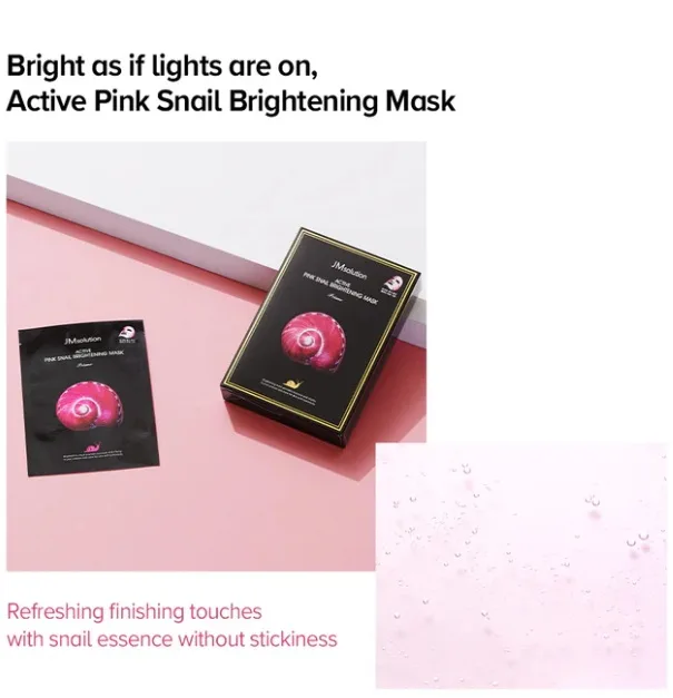 JMSOLUTION ACTIVE PINK SNAIL BRIGHTENING MASK 1ea 4