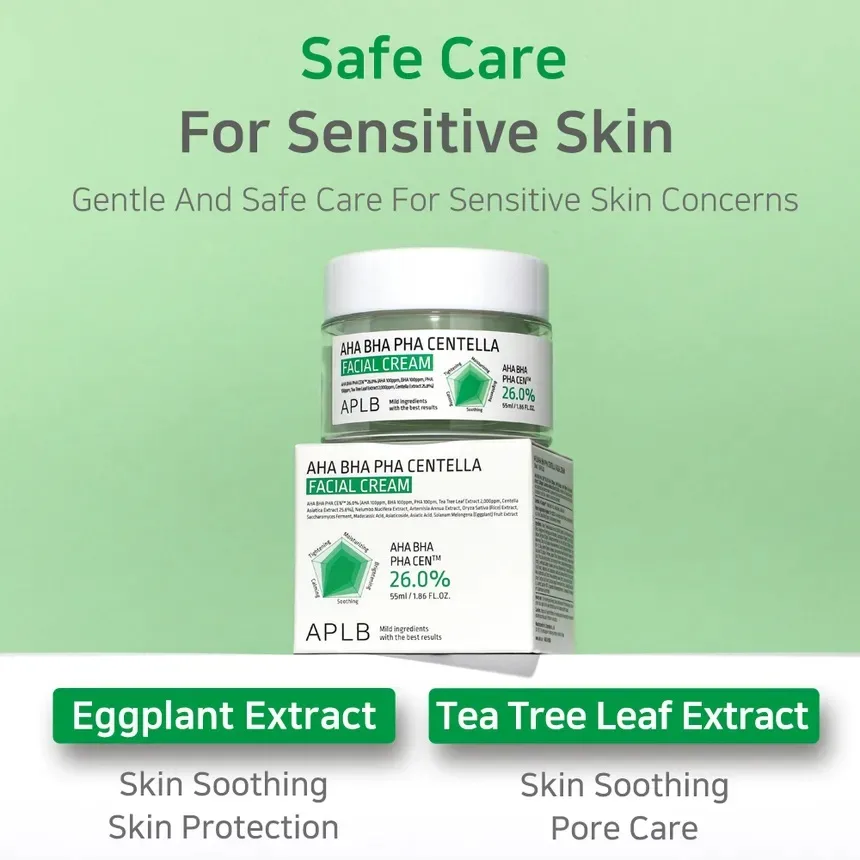 APLB AHA BHA PHA Centella Facial Cream 55ml 2