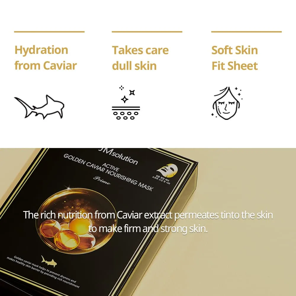 JMSOLUTION ACTIVE GOLDEN CAVIAR NOURISHING MASK 1ea 3