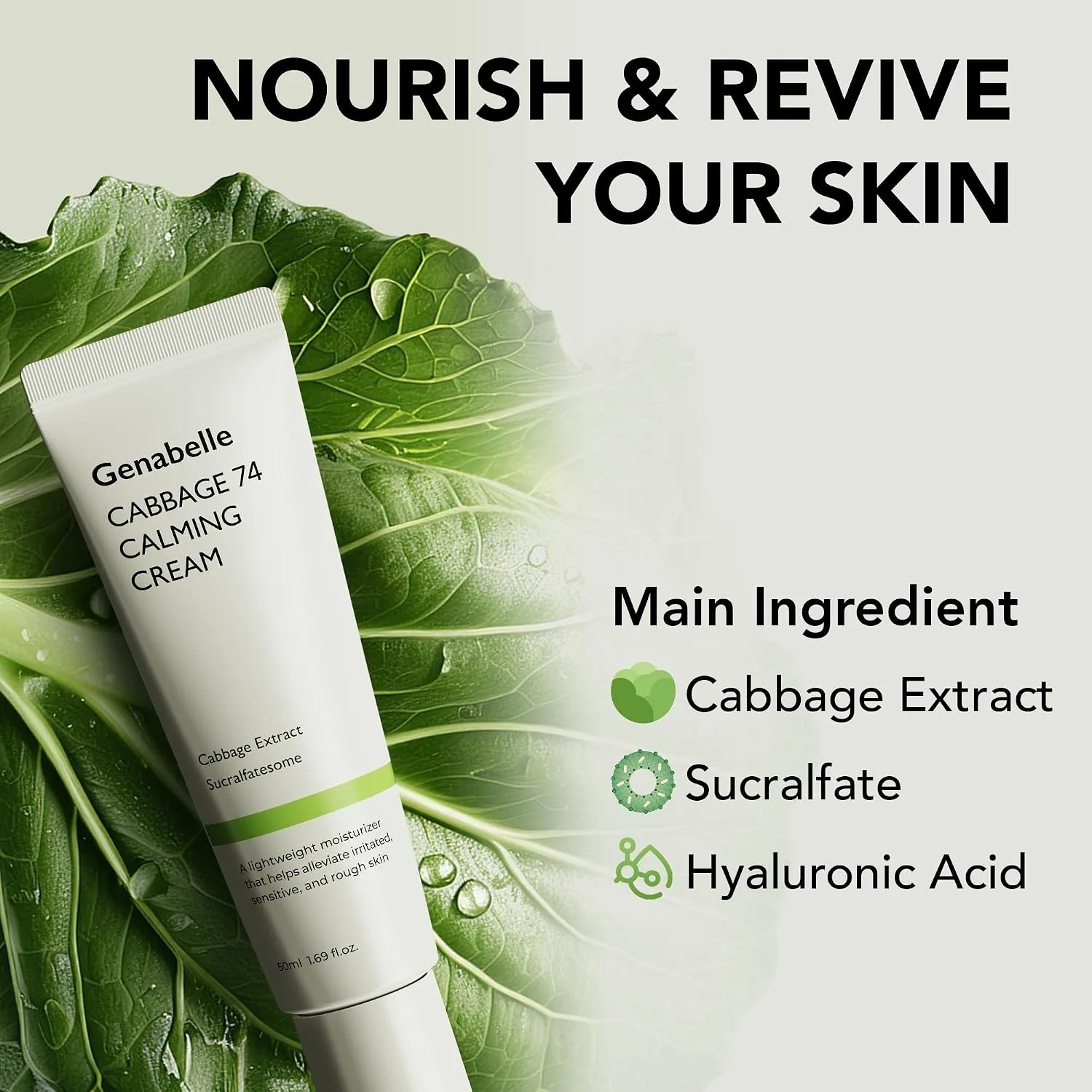 Genabelle Cabbage Calming Cream 50ml 4
