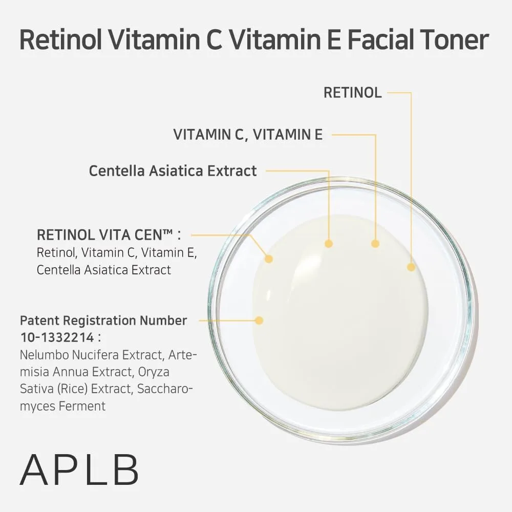APLB Retinol Vitamin C Vitamin E Facial Toner 160ml 4