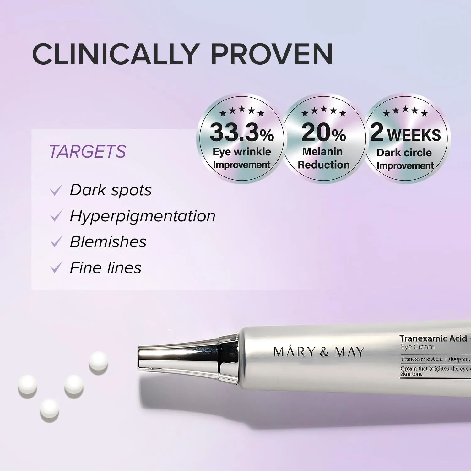 Mary&May Tranexamic Acid+Glutathion eye cream 30ml 3