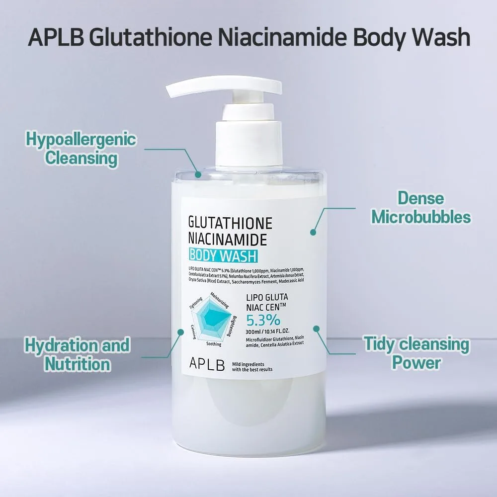 APLB Glutathione Niacinamide Body Wash 300ml 6