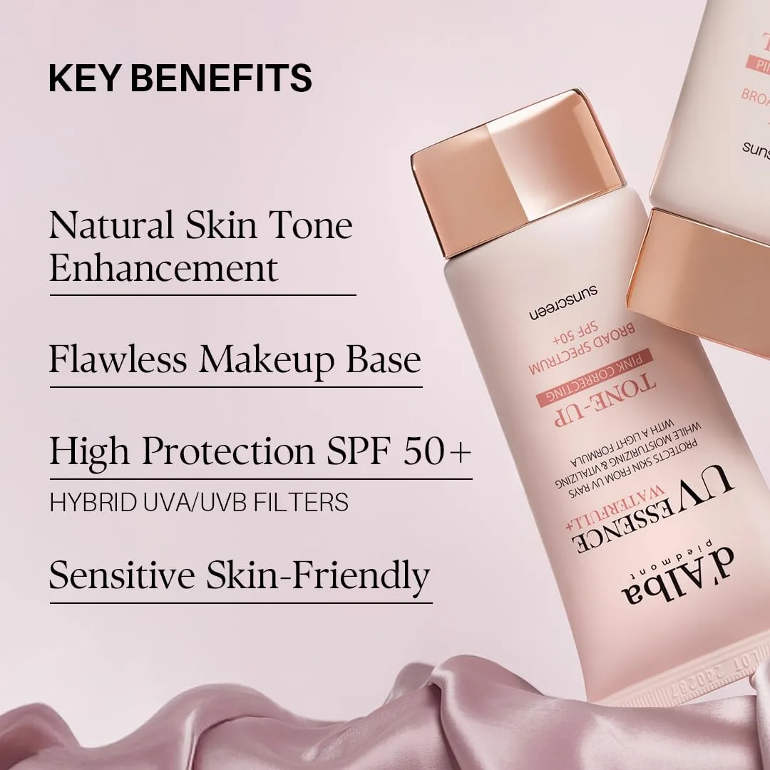 d'Alba Waterfull Pink Correcting Tone-Up Sunscreen SPF50+ 50ml 6