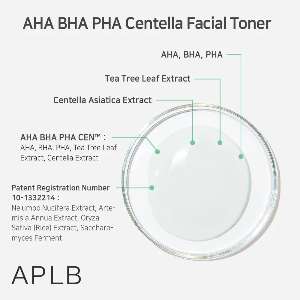 APLB AHA BHA PHA Centella Facial Toner 160ml 4