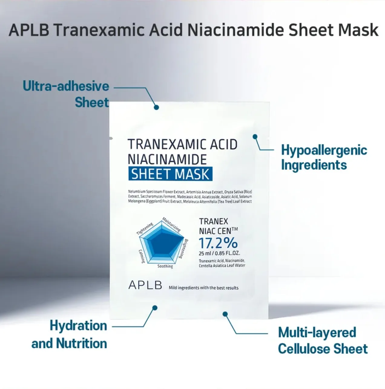 APLB TRANEXAMIC ACID NIACINAMIDE SHEET MASK 25ml 1ea 5