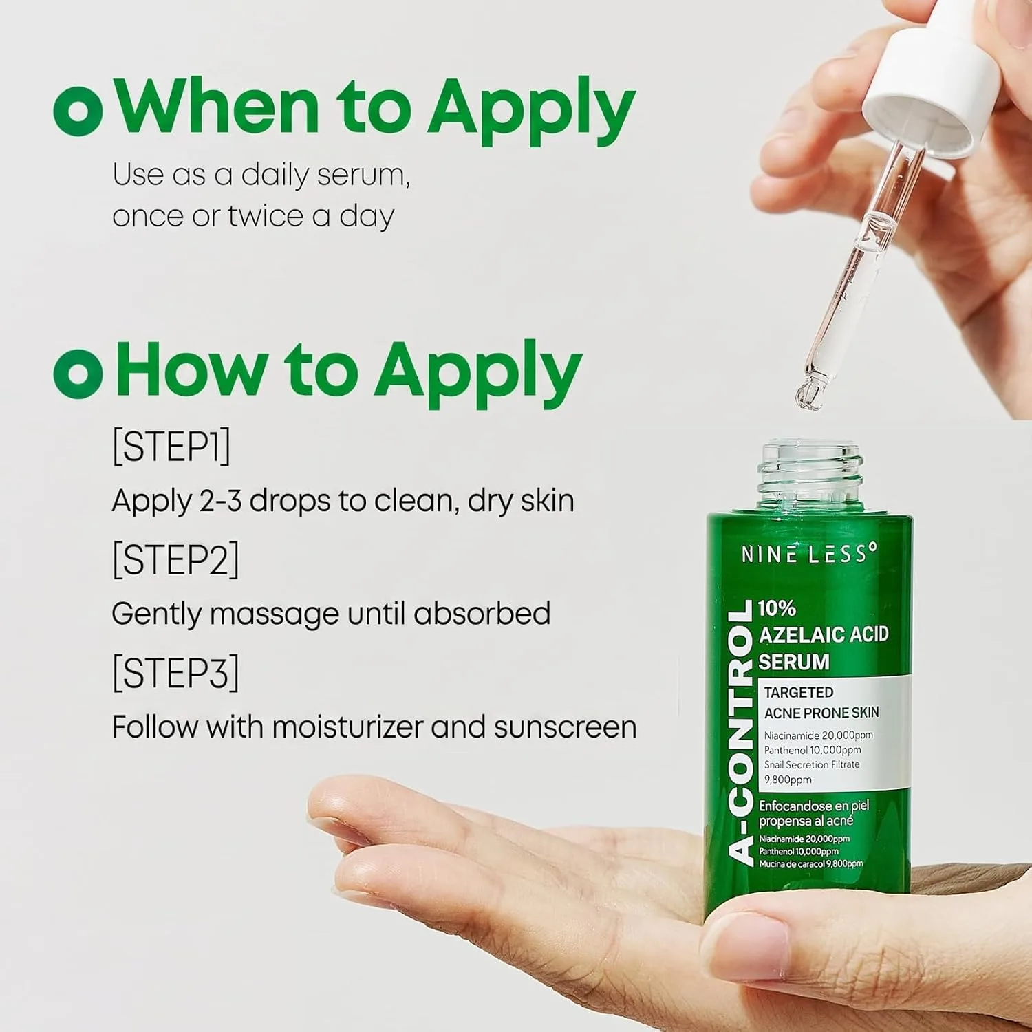 NINELESS A-Control 10% Azelaic Acid Serum 30ml 4