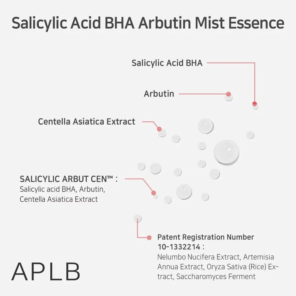APLB Salicylic Acid BHA Arbutin Mist Essence 105ml 4