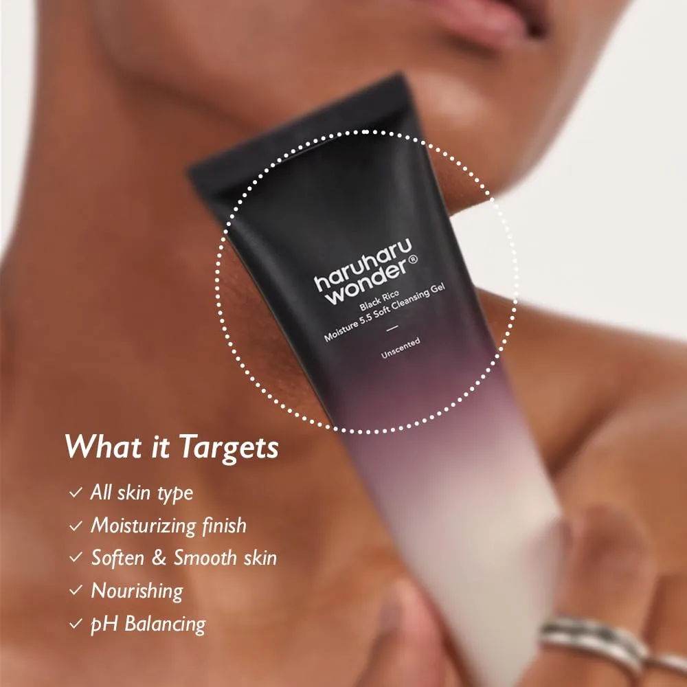 Haruharu WONDER Black Rice Moisture 5.5 Soft Cleansing Gel 100ml 6