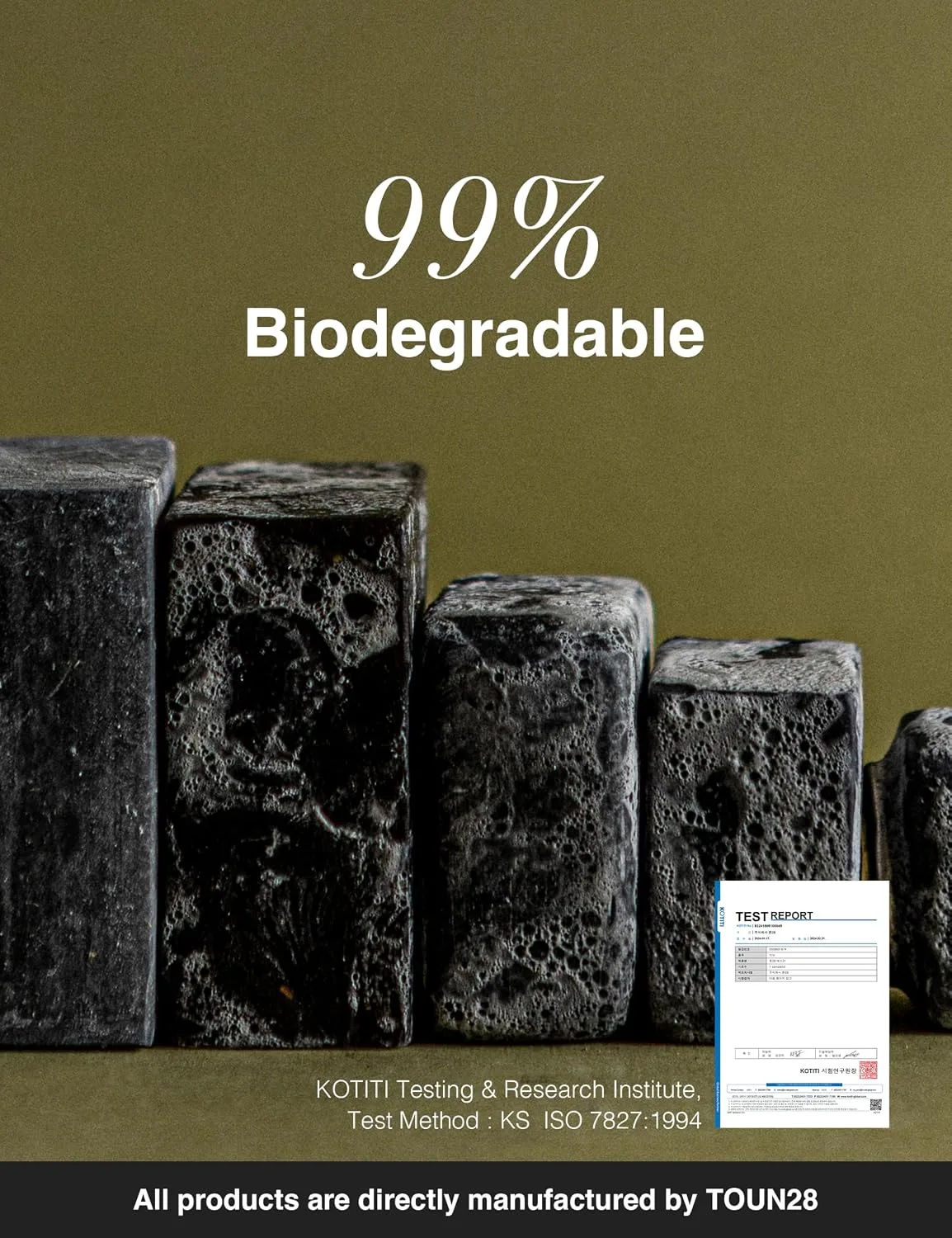 TOUN28 S21 Black Soybean + Charcoal Hair Soap 100g 7