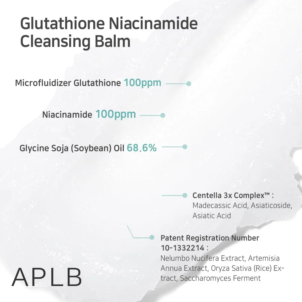 APLB Glutathione Niacinamide Cleansing Balm 80ml 5