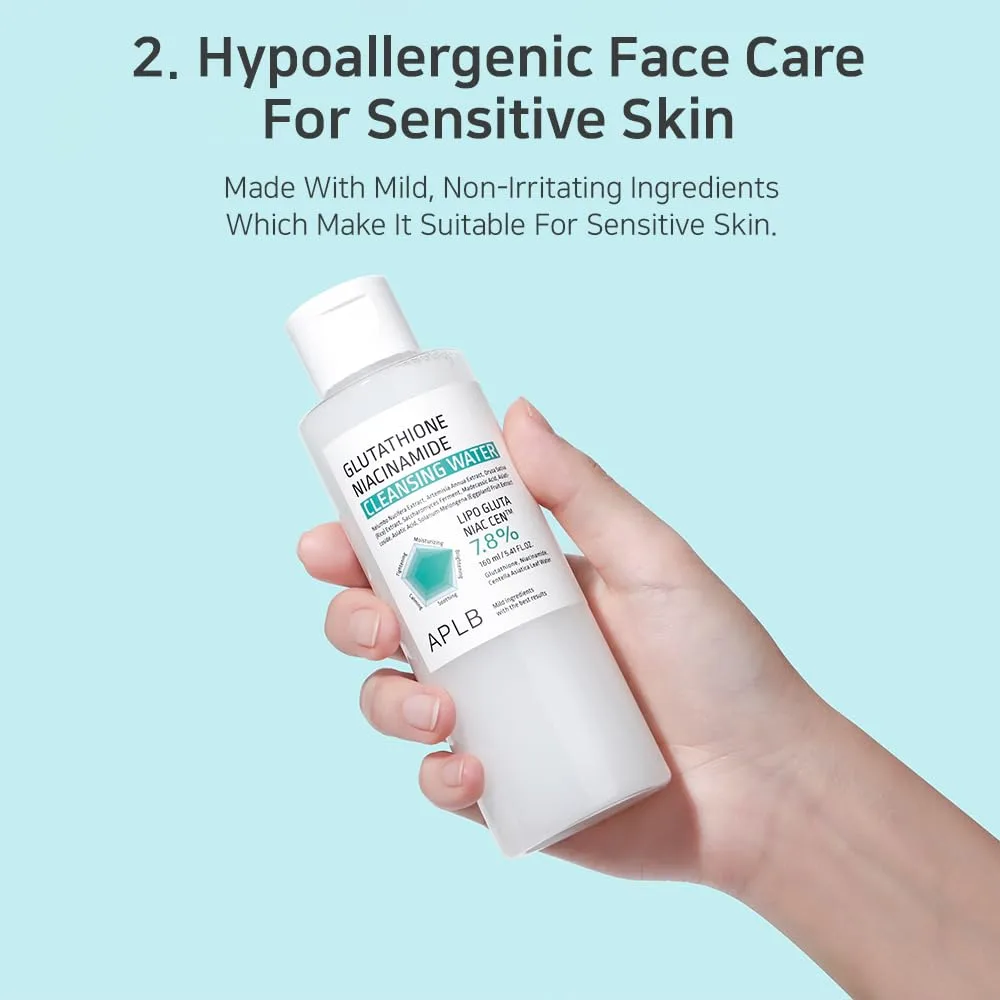 APLB Glutathione Niacinamide Cleansing Water 160ml 8
