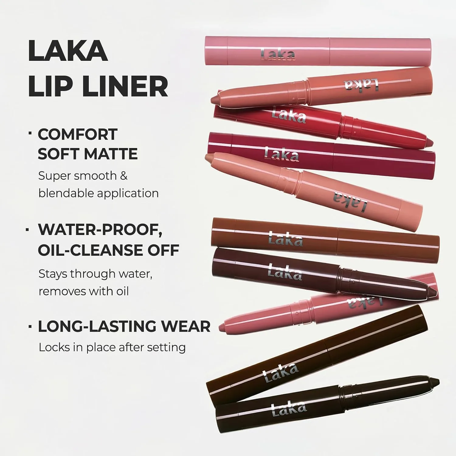 Laka Stain Lip Liner #02Suede Pink 0.7g 4