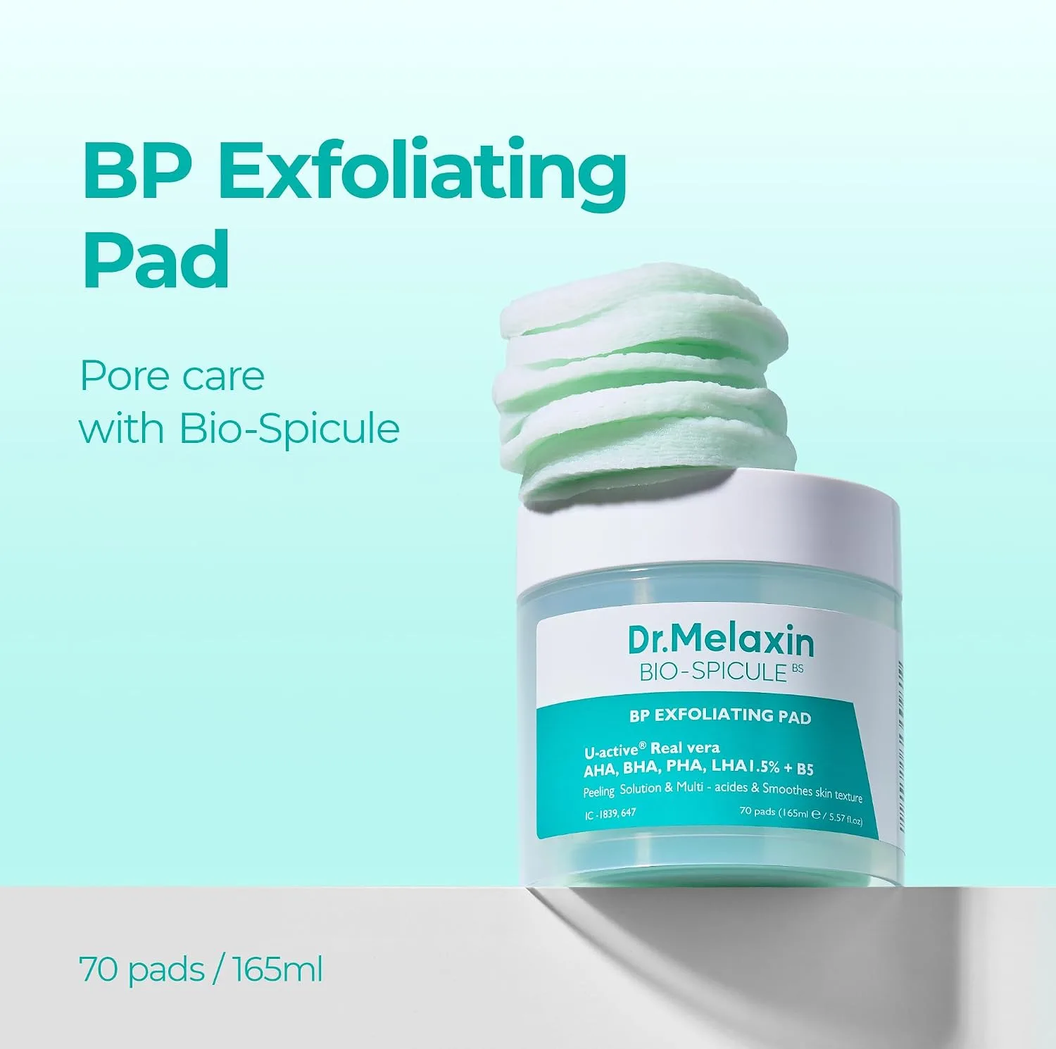 Dr.Melaxin BP Pore Exfoliating 165ml_70pads 2