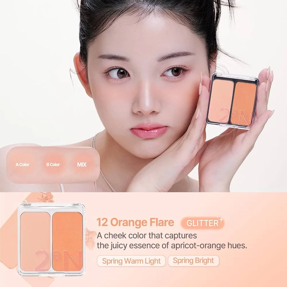 Dual Cheek 12 Orange Flare 4.4g + 3g 3