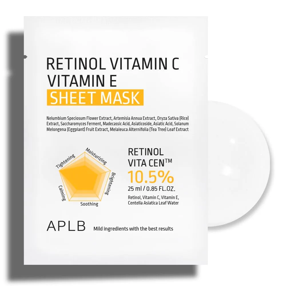 APLB RETINOL VITAMIN C VITAMIN E SHEET MASK 25ml 1ea