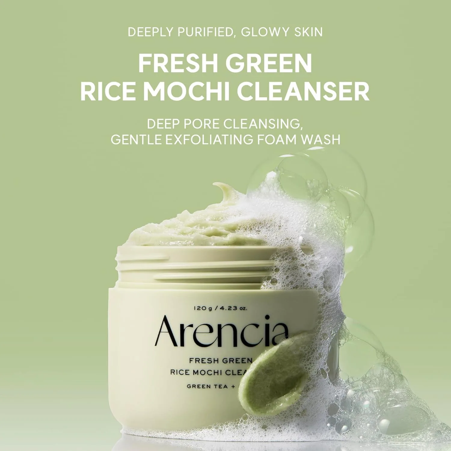Arencia Fresh Green Rice Mochi Cleanser 120g 2