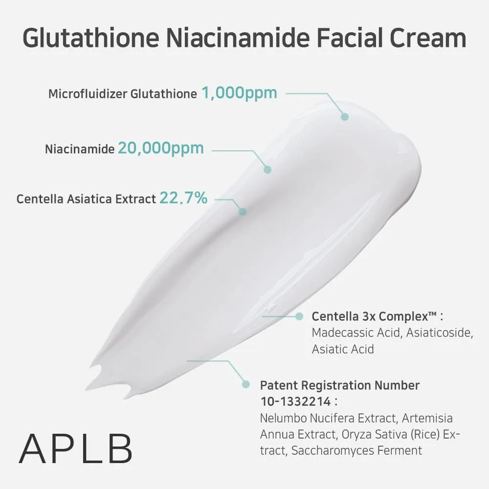 APLB Glutathione Niacinamide Facial Cream 55ml 4