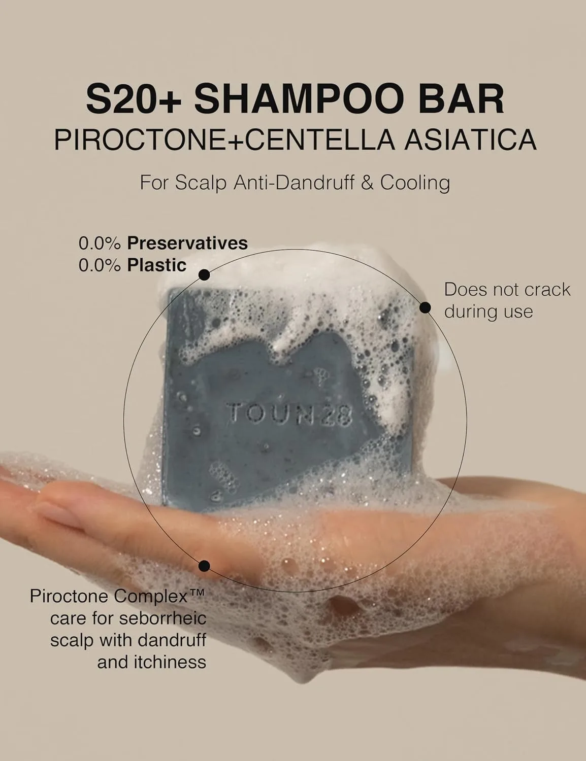 TOUN28 S20 Anti Dandruff Shampoobar 100g 2